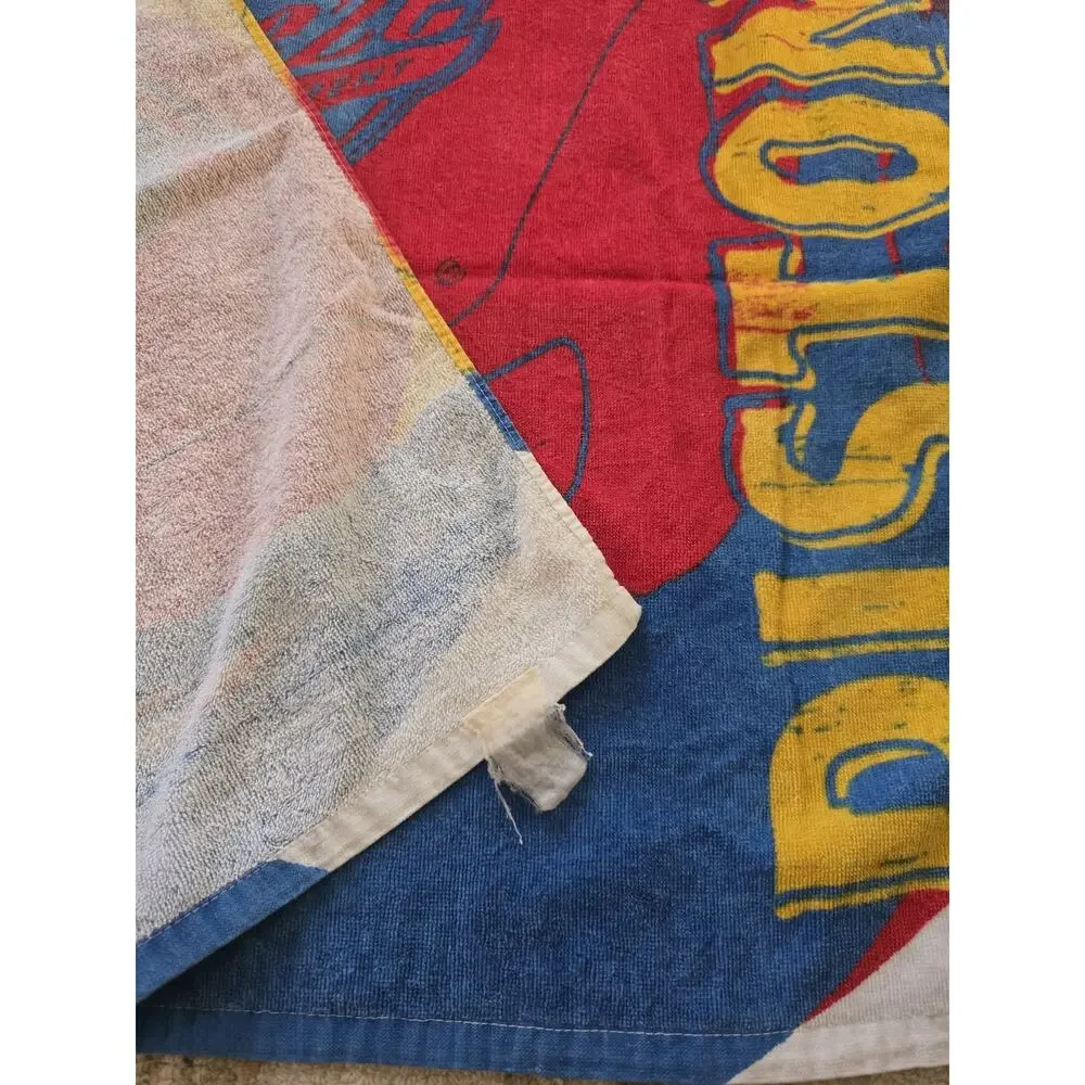 Disney Cars 2 Piston Cup Beach Towel Pixar Graphic Pool Red White Bluetowel